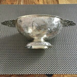 Antique Dutch Silver Brandy Bowl with Gold Gilt Interior - Johannes Feddema
